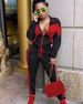 Women's Clothing Casual Fashion Contrast Color Cardigan Two Piece Set_ecoleips.com