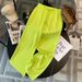 Women's Clothing Summer Temperament Commuting Cotton Pants Suit Short Sleeved Green Letter Loose T Shirt Fashion Casual Sports Suit_ecoleips.com
