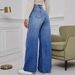 Vintage Washed Blue Jeans For Women – High Street Straight Leg Denim Pants (Blue, M-XL)_ecoleips.com
