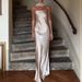 Women's Clothing Temperament Satin Evening Dress Suspenders Dress Dress Female_ecoleips.com