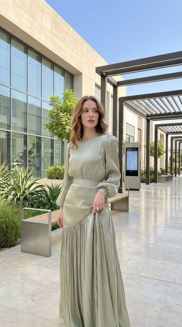 Elegant Asymmetrical Maxi Dress With Waist-Defining Silhouette For Daily Casual Wear Versatile Chic Color_ecoleips.com