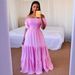 Women's Clothing Commuting Solid Color Square Collar Stitching Long Skirt Dress_ecoleips.com