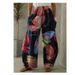 Aria Basics Independent Website New Cross-border Spring-summer Vintage Floral Pattern Wide-leg Pants With Elastic Waist, Comfortable_ecoleips.com
