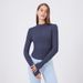 Women's Slim Waist Half Zip Long Sleeved Yoga Suit Fitness Top Pilates Training Cover Up For Autumn Polyester_ecoleips.com