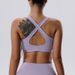 Women's Shockproof Sports Bra For Running, Yoga, Pilates With Drawstring, European And American Style_ecoleips.com