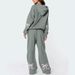 Women's Bow Print Sweatshirt Set Casual Loose Fitting Sporty Style Clothing In Stock 2026_ecoleips.com