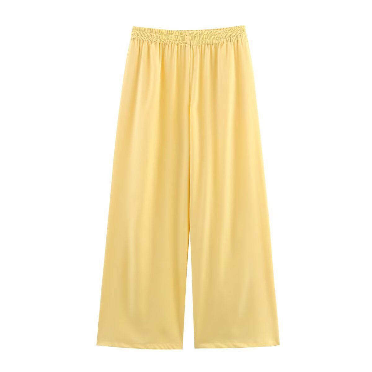 Elegant Safari-Inspired Blouse Wide-Leg Pants Set Professional Yet Stylish Women's Office Wear With Waist-Defining Design Breathable Polyester Blend_ecoleips.com