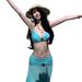 Lake Blue Three Piece Bikini Swimsuit Set Sexy Slim Fit Beach Vacation Long Skirt Flattering Polyester_ecoleips.com