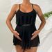 Summer Solid Color Maternity Swimsuit Loose Fit Two Piece Women's Bikini Suspender One Piece Swimwear_ecoleips.com