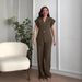 Women's Clothing Spring New Style Temperament Irregular V Neck Top High Waist Trousers Suit Suit_ecoleips.com