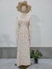 Women's Spring Floral Print Dress Gentle Tie Waist European American Style Long Sleeve Loose Fit_ecoleips.com