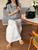 K New School Style Polo Collar Short Sleeved Knitted Sweater With Contrasting Colors_ecoleips.com