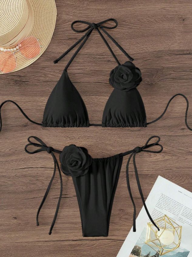 Women's Clothing Three Dimensional Flower Swimsuit High End Bikini Swimsuit Sexy Bikini_ecoleips.com
