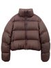 Brown Kendall Jenner Short Down Jacket Women, European Version, New Stand Collar, Thickened Puffer Jacket, Simple High_ecoleips.com