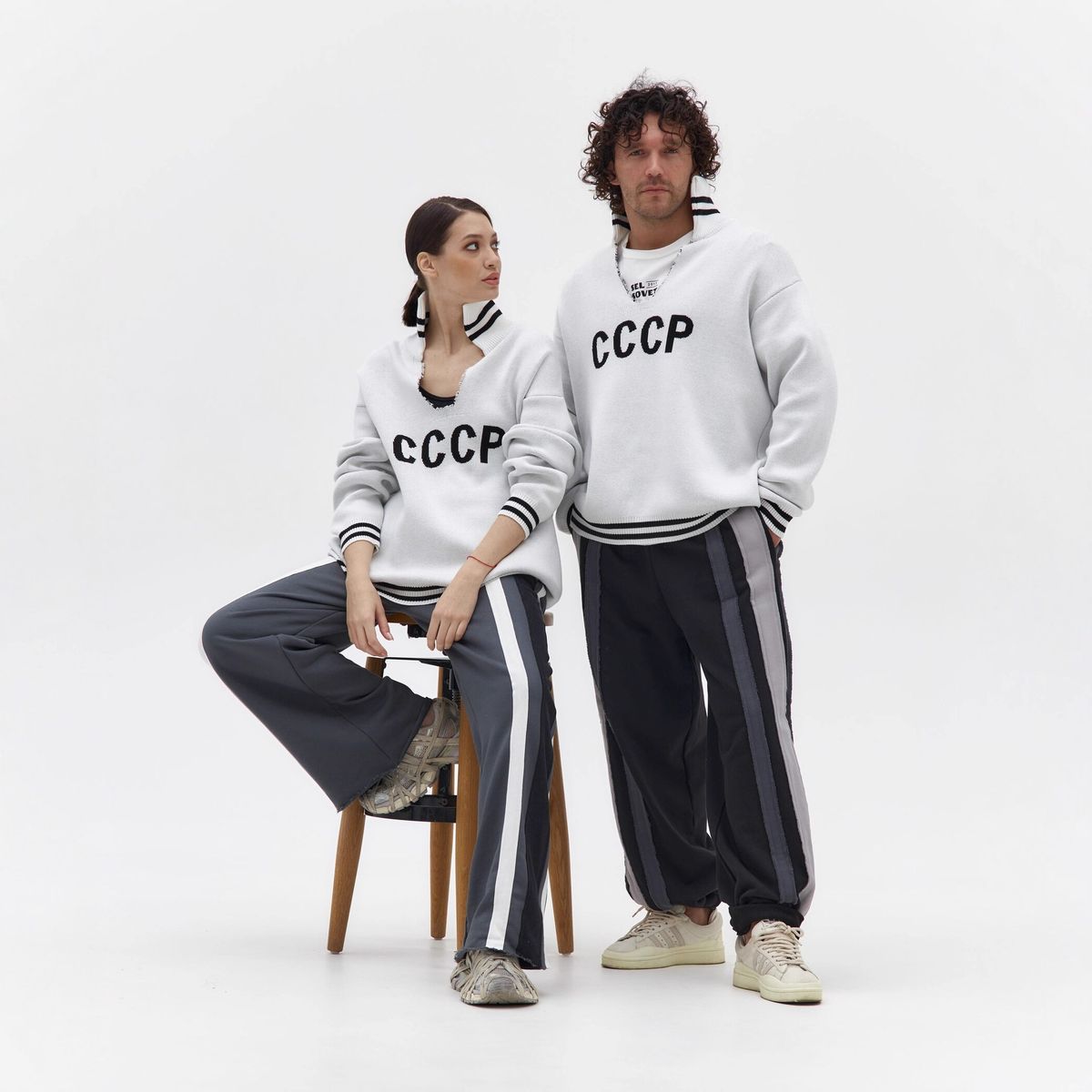 Women's Clothing Unisex Style Knitted Pullover Sweater V Neck Warm Relaxed Fit Casual Heavyweight Fashion For All_ecoleips.com