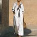 Women's 3D Contrast Stripe Casual Lounge Set Relaxed Fit Short-Sleeve Top And Wide-Leg Pants in Black White Pink Khaki Light Blue_ecoleips.com