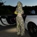 Women's Clothing Camouflage Tracksuit Set Sexy Hooded Cardigan Cropped Sweatshirt And Loose Trousers Two Piece_ecoleips.com