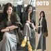 Summer New Korean Fashion Plaid Shirt Top + Mid-Length Vest Dress Two-Piece Maternity Wear_ecoleips.com