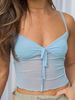 AB072 European And American Summer New Style Mesh See-through Navel-revealing Sexy Deep V Tight-fitting Bust-enhancing_ecoleips.com