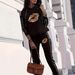 Women's Clothing Casual Fashion Hooded Trousers Set Long Sleeved Print Design Spring Autumn Commuter Suit_ecoleips.com