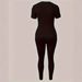 Women's Fashion Tight-Fitting T-Shirt And Pants Set Short-Sleeved Clothing Outfit For Women_ecoleips.com