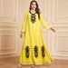 Women's Long Sleeve Robe Embroidered Style Dress By Muslim Women_ecoleips.com