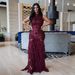 Women's Clothing Elegant Slim Fit Sequined Mesh Patchwork Dress Style Sexy Women's Fashionable Clothing For Formal & Casual_ecoleips.com