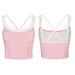 Women's Fitness Top Color Block Faux Two Piece Halter Neck Sports Bra Sexy Thin Straps Yoga Wear Vest_ecoleips.com