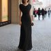 Women's Clothing Slim Fit Elegant Draped Neck Ruffled Long Dress Fashion For Women For Formal & Casual For Women_ecoleips.com
