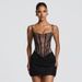 European And American Style Cross-border Women's Clothing 2026 Spring-summer New Elegant Square-neck Lace Printed_ecoleips.com