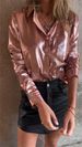 Verve 2025 Spring Women's Casual Velvet Fashion Lapel Shirt_ecoleips.com