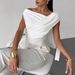 Women's Clothing Women's Solid Color Sleeveless T-Shirt Off-Shoulder Slim Fit Short Top Simple Style Fashion_ecoleips.com