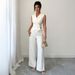 Women's Clothing Elegant Suit Fitted Waist Top Flowing Wide Leg Spring Summer_ecoleips.com