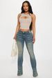 Women's Retro Distressed High-Waisted Jeans Slightly Flared American Style New Fashion Clothing_ecoleips.com