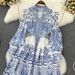 Spring And Autumn Vintage Court-style Elegant Ruffled V-neck Single-breasted Lantern Sleeve Waist-cinching A-line_ecoleips.com
