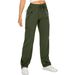 Aria Basics Cargo 2026 Zipper European And American Fashion Pocket Sports Trousers Women's Outdoor Hiking Pants_ecoleips.com