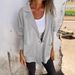 European And American Autumn/Winter Women's Casual Simple Turn-down Collar Single-breasted Blazer Jacket_ecoleips.com
