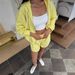 Women's Summer Casual Two Piece Set Long Sleeved Hooded Jacket And Shorts European American Style Fashionable Clothing_ecoleips.com