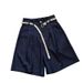Tencel Denim Shorts For Women, High Waist A-Line Wide Leg Mid-Length Shorts, Casual Straight Cut Trousers With Free Belt_ecoleips.com