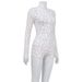 Floral Print Suit Low Cut round Neck Long Sleeved Top And Shorts Set European And American Style Home Clothes for Women_ecoleips.com