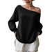 Tilted Hoodie For Casual Fashion Autumn/Winter Women's Pure Color With Slanted Collar_ecoleips.com