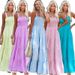 2024 European And American Summer Women's Fashion: New Vacation Style Strapless Tie-Back Printed Long Dress Is_ecoleips.com
