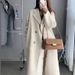 Elegant Women's Wool Coat Winter Long Sleeve Warm Fleece Lined Trench Jacket For Petite To Plus Size (Oatmeal, Black)_ecoleips.com