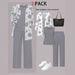 Women's Plus Size Three Piece Set Floral Print Top Solid Color Vest Straight Leg Pants Autumn Fashion Ensemble_ecoleips.com