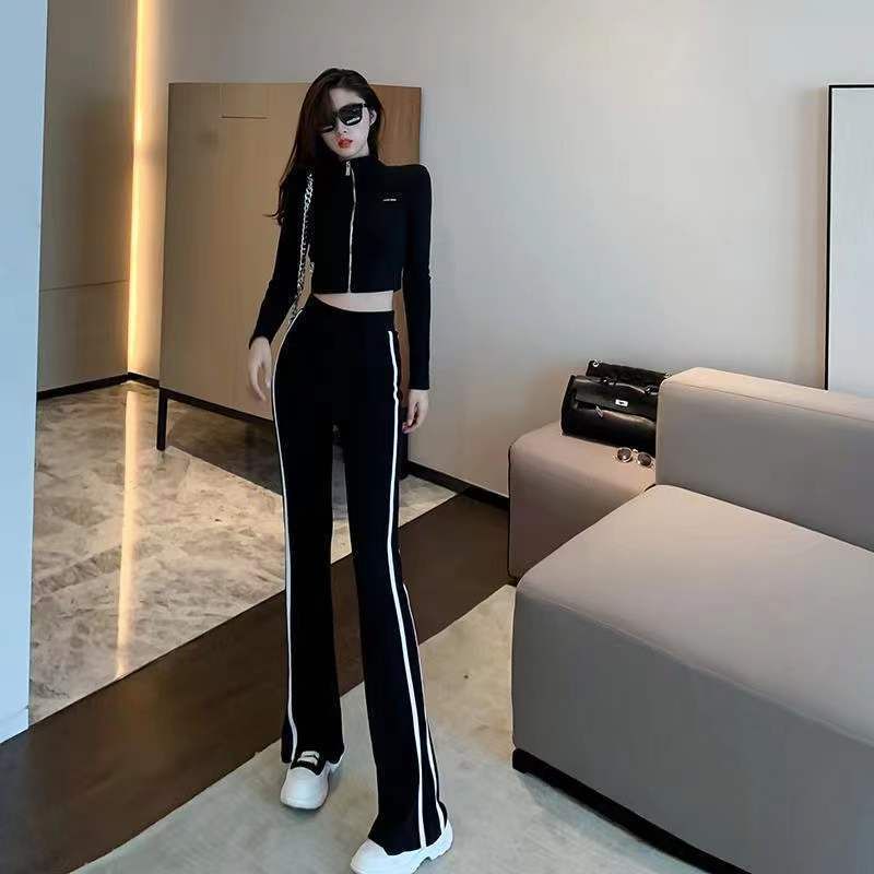 Women's Fitness And Casual Sportswear Spring/Autumn 2022 Korean Style Fashionable Slimming Sweatshirt Running Two-Piece_ecoleips.com