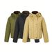Women’s Quilted Puffer Jacket – Detachable Hood, Lightweight Polyester Fill, Short-Length Winter Coat (S-XL), (Black/Beige/Army Green)_ecoleips.com