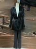 Women’s Clothing New Fashion Three Dimensional Hollow Beaded DJ Flower Mesh Fashion Slim Sexy Suit Two Piece Set_ecoleips.com