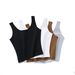 Women's Sexy Fitted Camisole Top Sleeveless Yoga Wear Short Cropped Style_ecoleips.com