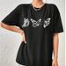 2025 New European And American Foreign Trade Butterfly Print Summer Simple Casual Round Ne T-Shirt In_ecoleips.com