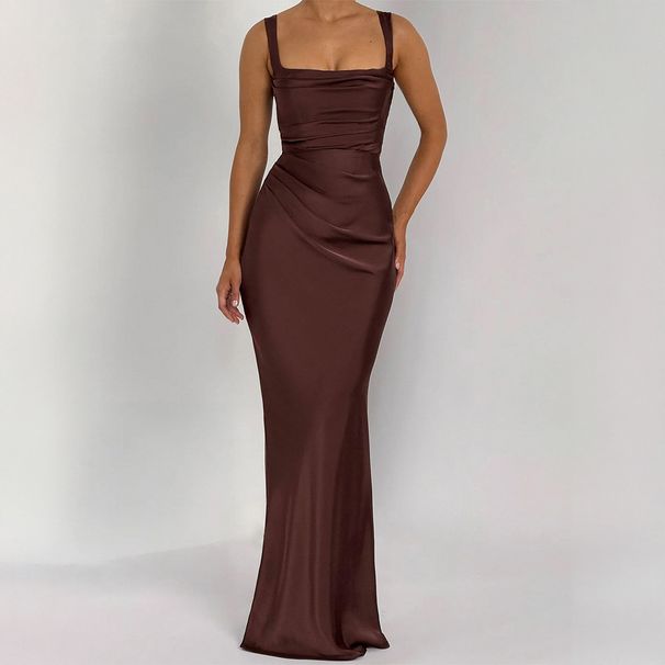 DiYun European And American Elegant Strap Bodycon Long Dress Women's Clothing 2025 Autumn/Winter_ecoleips.com